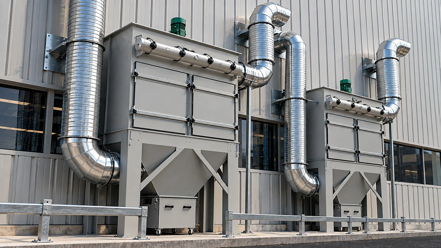 Installation industrielle de dépoussiérage et filtration